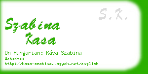 szabina kasa business card